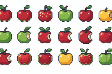 découvrez des modèles simples de pixel art de pomme pour apprendre à dessiner facilement et développer vos compétences en pixel art.